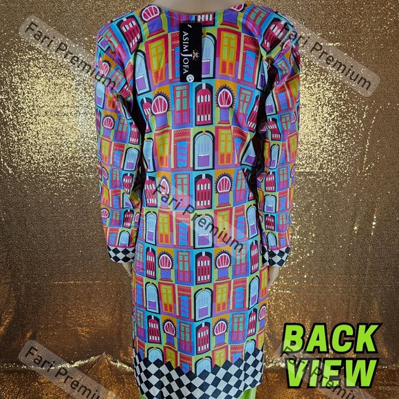 Asim Jofa 3PC Printed Lawn Cambric Cotton Shalwar Kameez Pakistani/Indian M, L - Picture 8 of 10